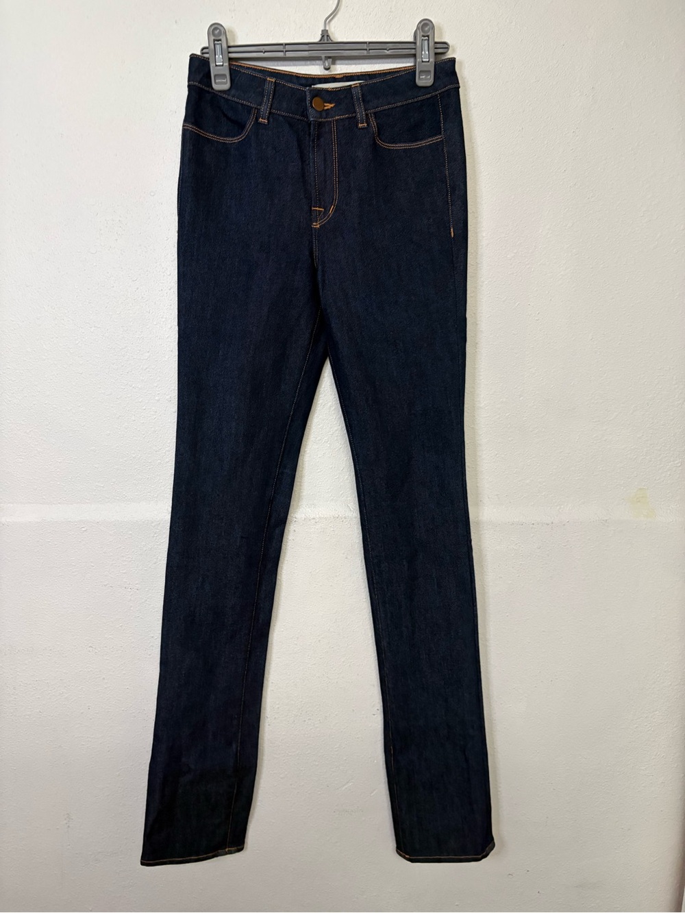 J Brand Women Skinny Jeans in Dark Indigo with Contrast Stitching